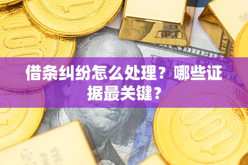 济南借条纠纷怎么处理？哪些证据最关键？