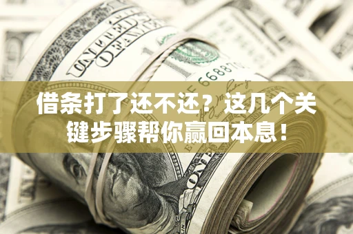 济南借条打了还不还？这几个关键步骤帮你赢回本息！