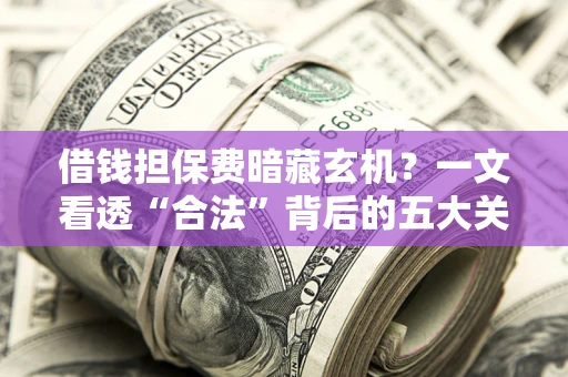 济南借钱担保费暗藏玄机？一文看透“合法”背后的五大关键陷阱